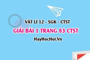 Giải bài 1 trang 83 Vật lí 12 Chân trời sáng tạo SGK